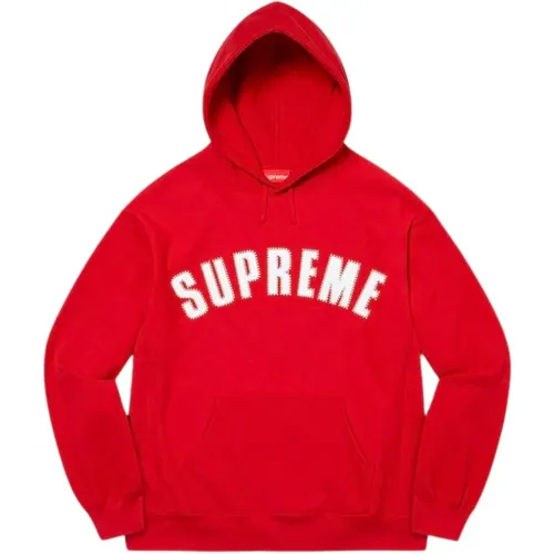 Limitierte Auflage Perlen Logo Kapuzenpullover Rot - Supreme - Modalova