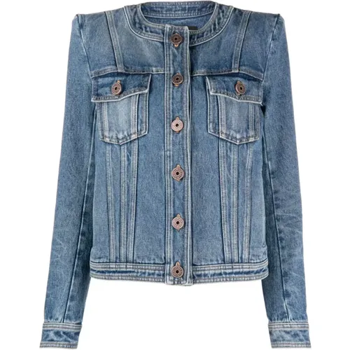 Denim Casual Jacket , female, Sizes: XL - Balmain - Modalova