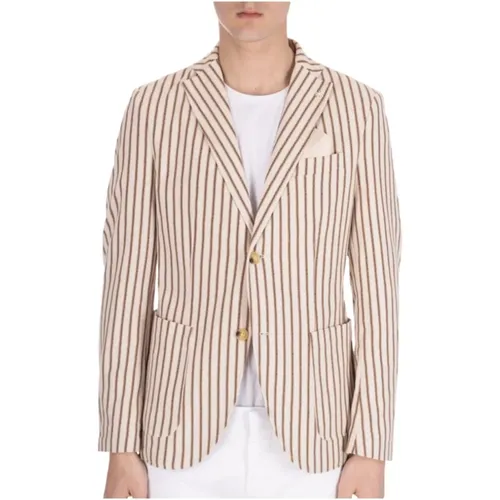 Striped Blazer Jacket , male, Sizes: 2XL - Manuel Ritz - Modalova