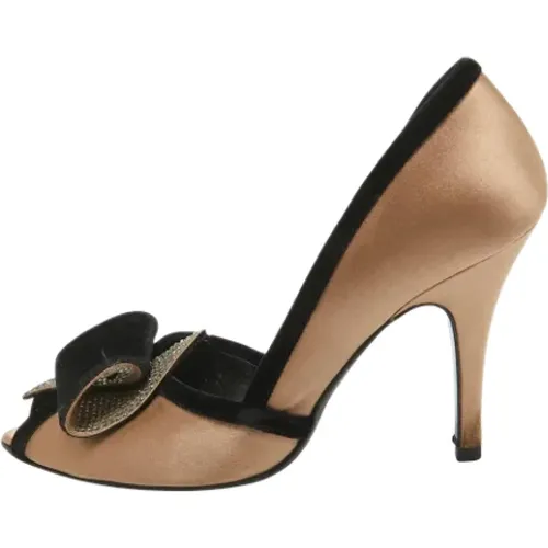 Pre-owned Satin heels , female, Sizes: 4 UK - Fendi Vintage - Modalova