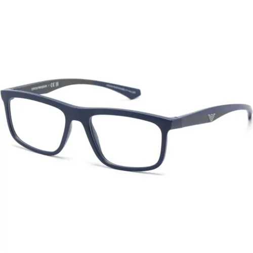 Ea3246 6185 Optical Frame , Herren, Größe: 55 MM - Emporio Armani - Modalova