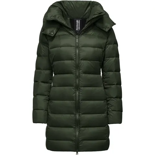 Nylon Down Jacket with Detachable Hood , female, Sizes: 2XL, S, 3XL, L, M, XL, XS - BomBoogie - Modalova