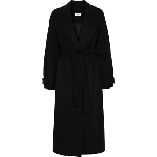 Wool Blend Coat with Belt , female, Sizes: M, L, S - P.a.r.o.s.h. - Modalova