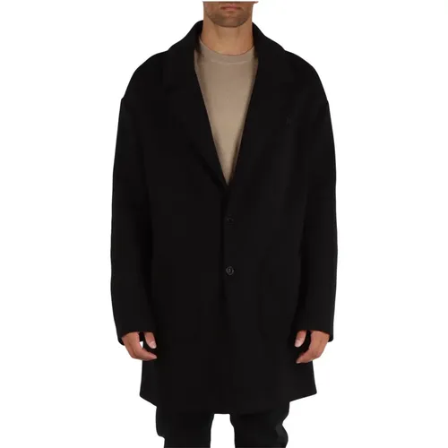 Jersey cotton blend coat with embroidery , male, Sizes: S, M, L - Richmond - Modalova