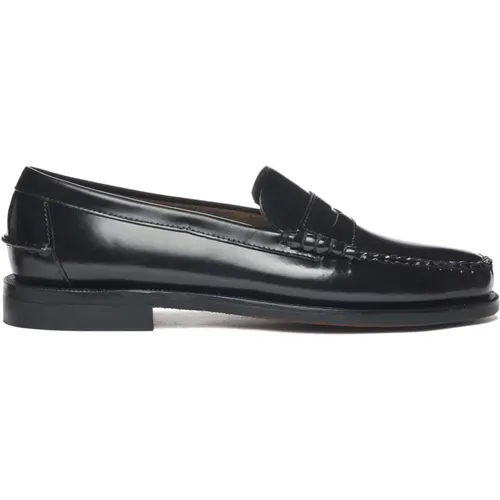 Schwarzer Leder Penny Loafer Beefroll , Herren, Größe: 41 EU - Sebago - Modalova