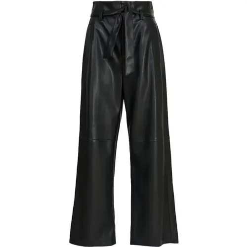 Encounter Faux Leather Pants , female, Sizes: S, M - Essentiel Antwerp - Modalova