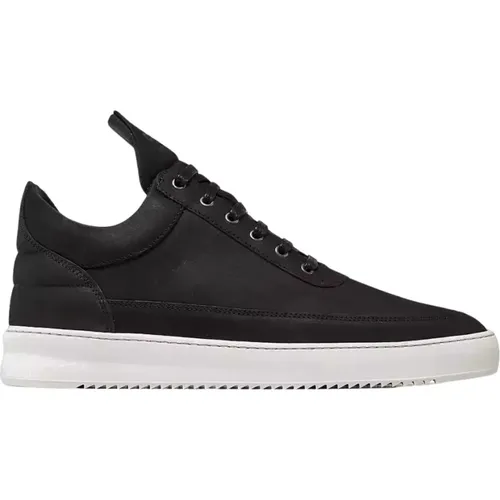 Schwarze Nubukleder Sneakers , Herren, Größe: 44 EU - Filling Pieces - Modalova