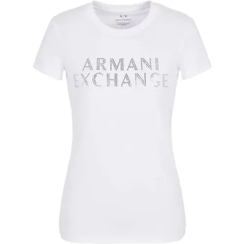 Autumn/Winter Womens T-Shirt , female, Sizes: M - Armani Exchange - Modalova