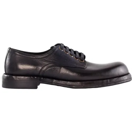 Sophisticated Horsehide Derby Shoes , male, Sizes: 10 UK, 10 1/2 UK, 8 UK, 11 UK, 9 UK, 6 UK, 8 1/2 UK, 7 1/2 UK, 9 1/2 UK - Dolce & Gabbana - Modalova