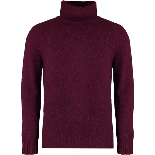 Heather Cashmere Turtleneck Sweater , Herren, Größe: 3XL - Malo - Modalova