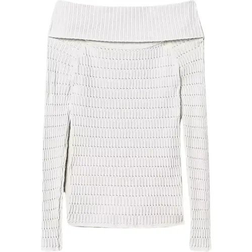 Geometric Sweater Ivory , female, Sizes: S, M, L - Twinset - Modalova