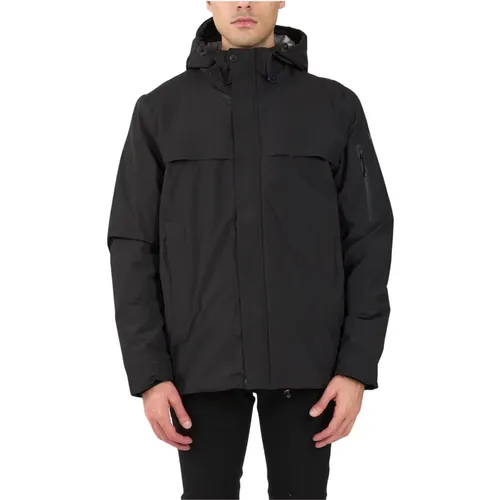 Hidden Zip Parka with Hood , male, Sizes: L, M, XL, S - Schott NYC - Modalova