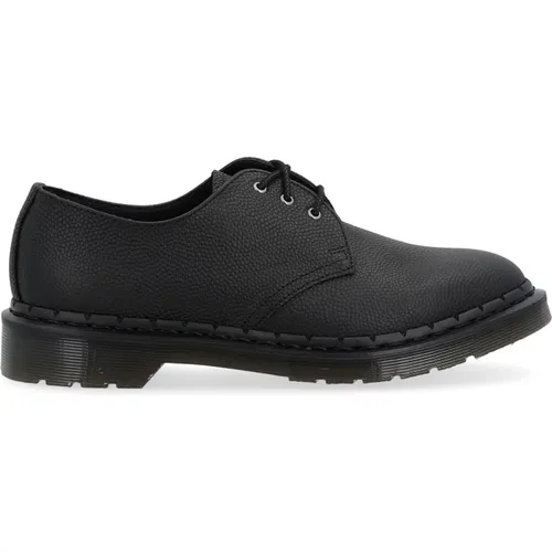 Schwarzer Gehämmerter Leder Derby Schuh , Herren, Größe: 41 EU - Dr. Martens - Modalova