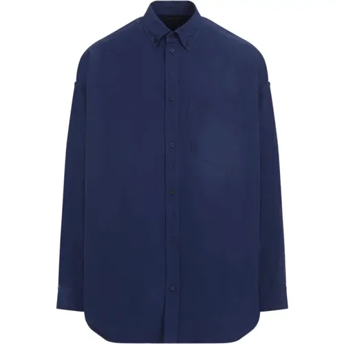 Marine Cocoon Shirt , male, Sizes: M, S - Balenciaga - Modalova