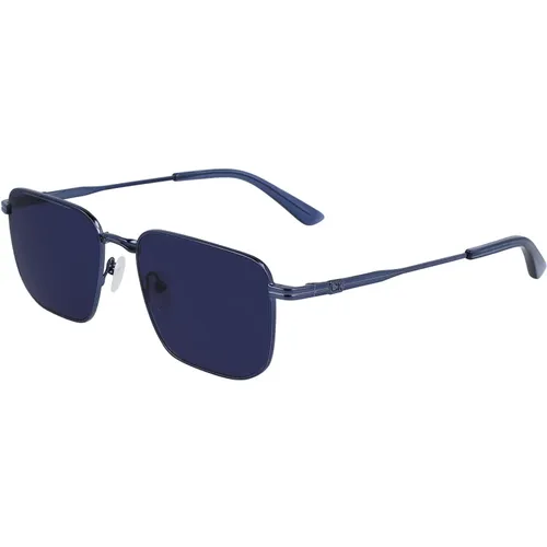Blaue Sonnenbrille , Herren, Größe: 55 MM - Calvin Klein - Modalova