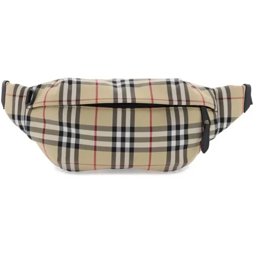 Iconic Check Motif Beltpack , male, Sizes: ONE SIZE - Burberry - Modalova