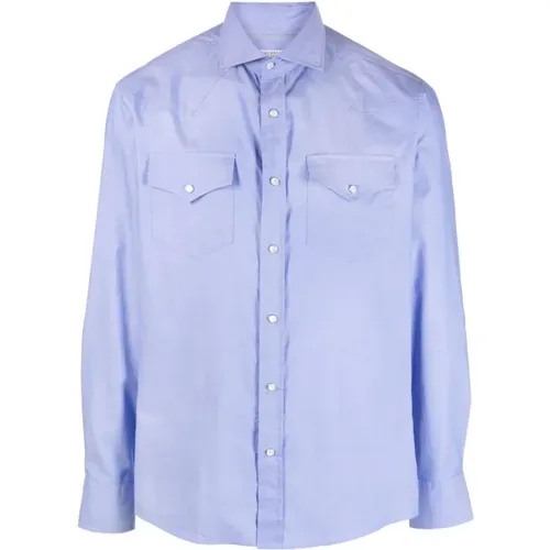 Italian Collar Shirt , male, Sizes: 2XL, L, XL - BRUNELLO CUCINELLI - Modalova