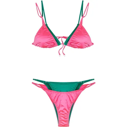 Verstellbares Bikini-Triangle mit brasilianischem Slip , Damen, Größe: M - Me-Fui - Modalova