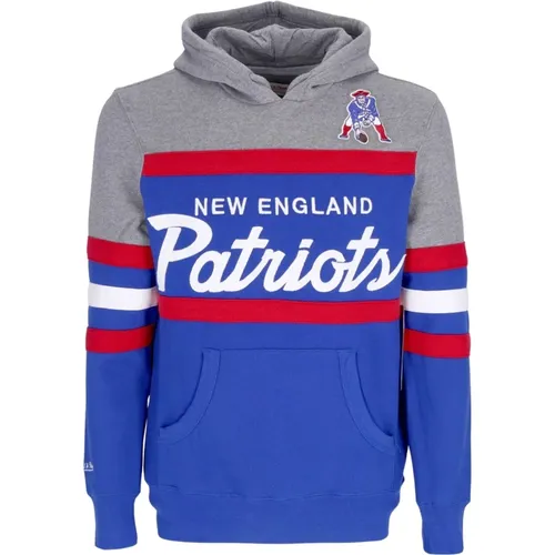 NFL Headcoach Hoodie, New England Patriots , male, Sizes: S - Mitchell & Ness - Modalova