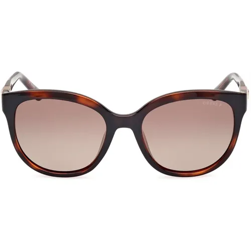 Elegant and Refined Round Polarized Sunglasses , female, Sizes: 56 MM - Guess - Modalova