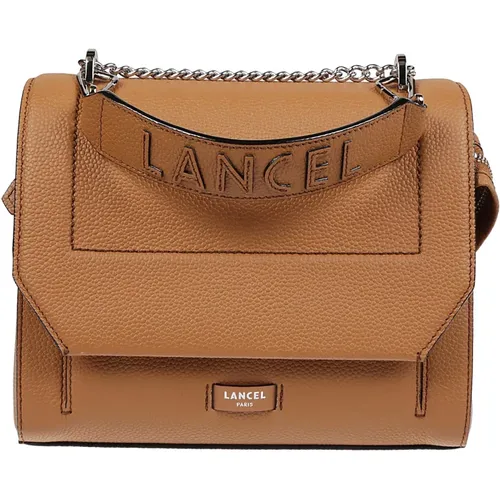 Camel Ninon Flap Bag , female, Sizes: ONE SIZE - Lancel - Modalova