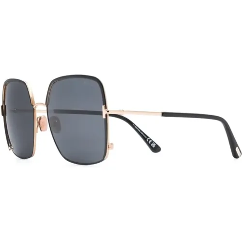 Schwarze Sonnenbrille für den täglichen Gebrauch , Damen, Größe: 60 MM - Tom Ford - Modalova