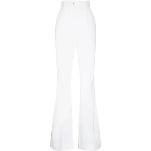 Cream Wide Leg Tailored Trousers , female, Sizes: XS - Dolce & Gabbana - Modalova