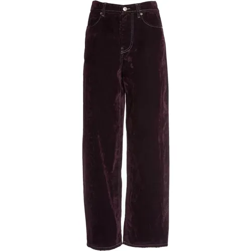 Velvet Trousers Elegant Style , female, Sizes: W25, W26, W30, W29 - Department Five - Modalova