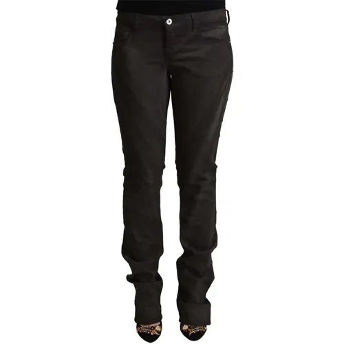 Schwarze Baumwoll-Skinny-Hose , Damen, Größe: W29 - Costume National - Modalova