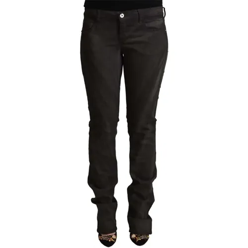 Schwarze Baumwoll-Skinny-Hose , Damen, Größe: W31 - Costume National - Modalova