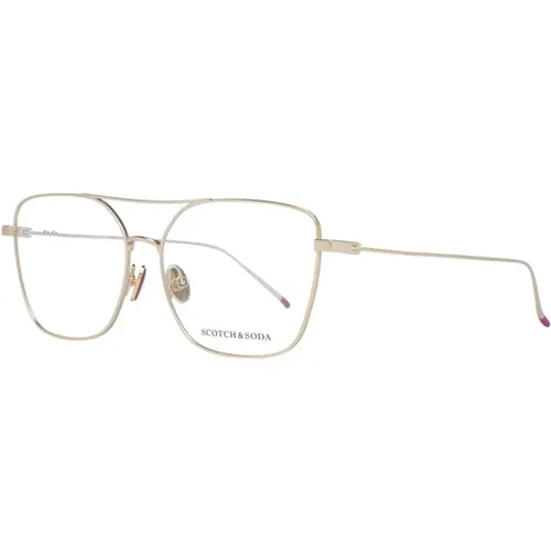 Goldene Eckige Optische Brillen für Frauen - Scotch & Soda - Modalova