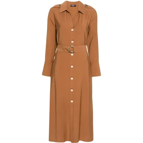 Belted Waist Dress Elegant Style , female, Sizes: XS, 2XS - Liu Jo - Modalova