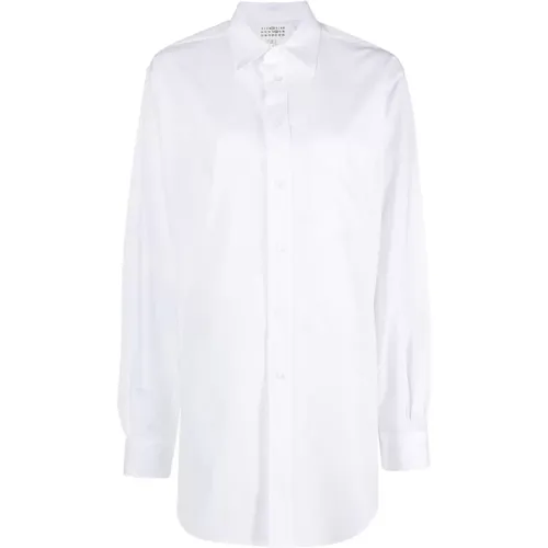 Cotton Poplin Shirt , female, Sizes: XS - Maison Margiela - Modalova