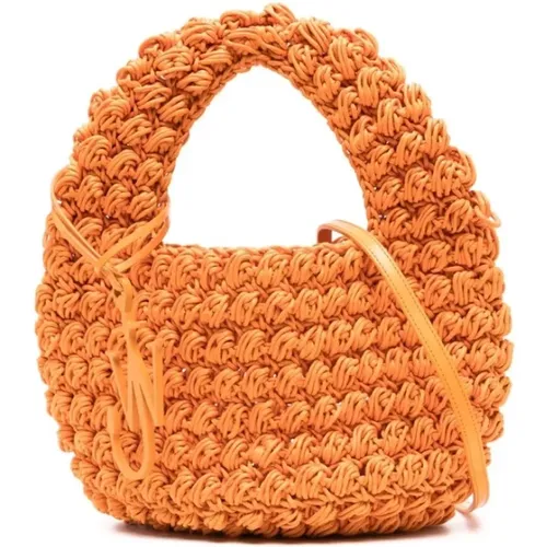 Tangerine Gewachste Tasche mit Logo-Anhänger , Damen, Größe: ONE Size - JW Anderson - Modalova
