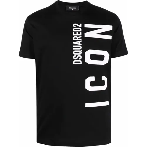 Icon Logo T-shirt , male, Sizes: S, 2XL, L, XL, M - Dsquared2 - Modalova