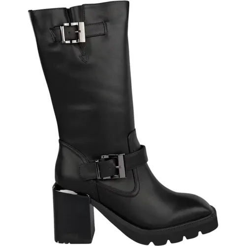 Round Toe Leather Boots , female, Sizes: 5 UK, 6 UK, 7 UK, 4 UK, 8 UK - Alma en Pena - Modalova