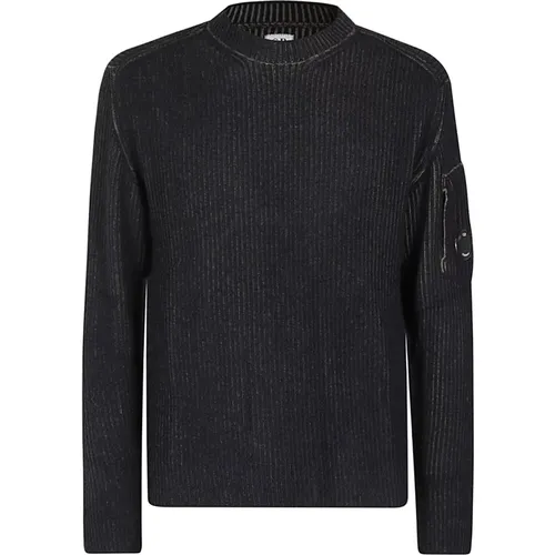 Gerippter Fleece-Strickpullover , Herren, Größe: S - C.P. Company - Modalova