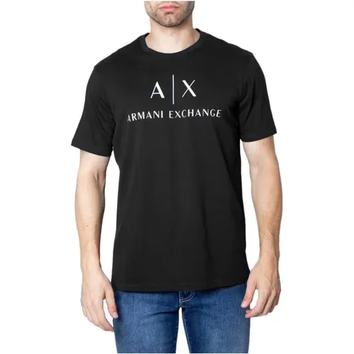 Herren Jersey T-Shirt Frühling/Sommer Kollektion , Herren, Größe: XL - Armani Exchange - Modalova