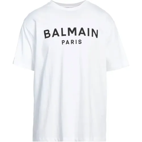 Baumwoll Logo T-Shirt Balmain - Balmain - Modalova