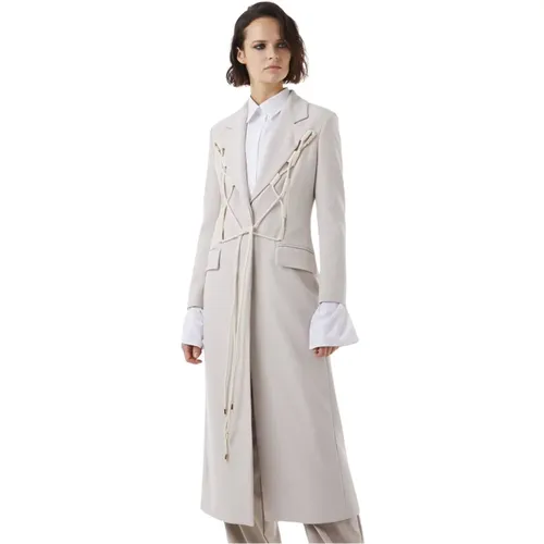 Klassischer Mantel mit dekorativem Kordelzug , Damen, Größe: 2XS - Silvian Heach - Modalova