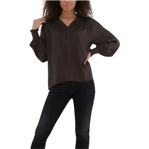 Braune Bluse Talan , Damen, Größe: XS - Ibana - Modalova