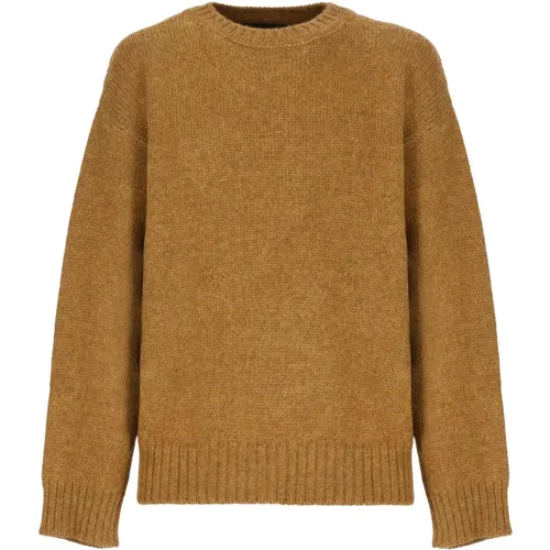 Alpaca Sweater Round Neck Long Sleeves , male, Sizes: L, M - Dsquared2 - Modalova