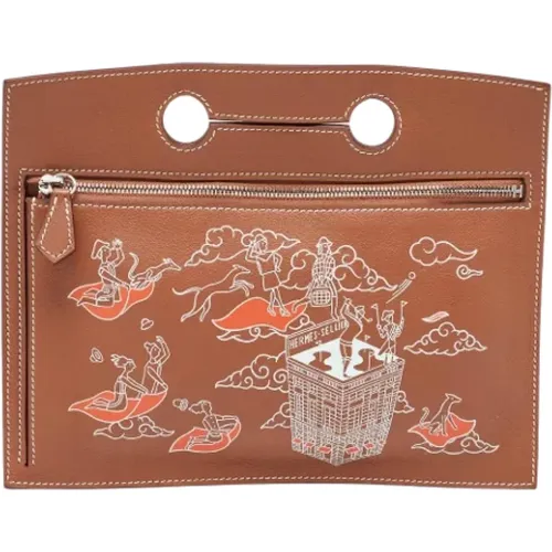 Pre-owned Leather pouches , female, Sizes: ONE SIZE - Hermès Vintage - Modalova