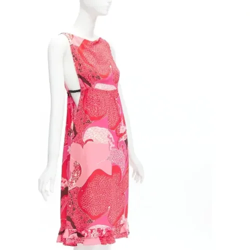 Pre-owned Silk dresses , female, Sizes: 3XL/4XL - Gucci Vintage - Modalova