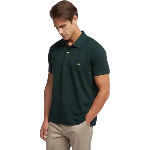 Slim-fit Kurzarm Piqué Polo Shirt , Herren, Größe: S - Brooks Brothers - Modalova