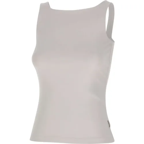 Weißes Jersey-Top Ärmellos Regular Fit , Damen, Größe: M - Remain Birger Christensen - Modalova