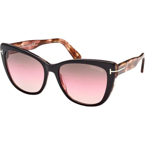 Nora Sunglasses Black Havana/Light Shaded,Blonde Havana/Blue Shaded Sunglasses - Tom Ford - Modalova
