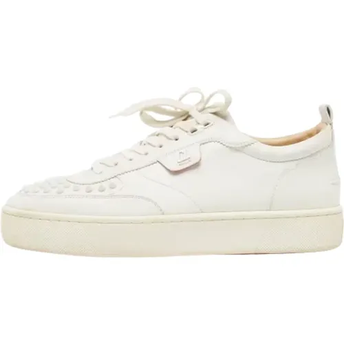 Pre-owned Leather sneakers , male, Sizes: 9 1/2 UK - Christian Louboutin Pre-owned - Modalova