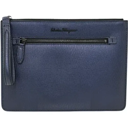 Pre-owned Leather clutches , female, Sizes: ONE SIZE - Salvatore Ferragamo Pre-owned - Modalova