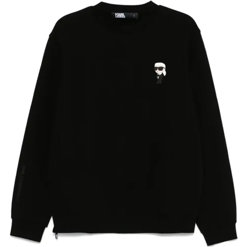 Sweater with Iconic Patch , male, Sizes: S, M, L - Karl Lagerfeld - Modalova